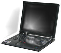 A water-logged laptop
