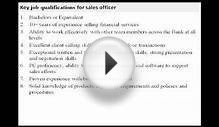 Sales officer job description
